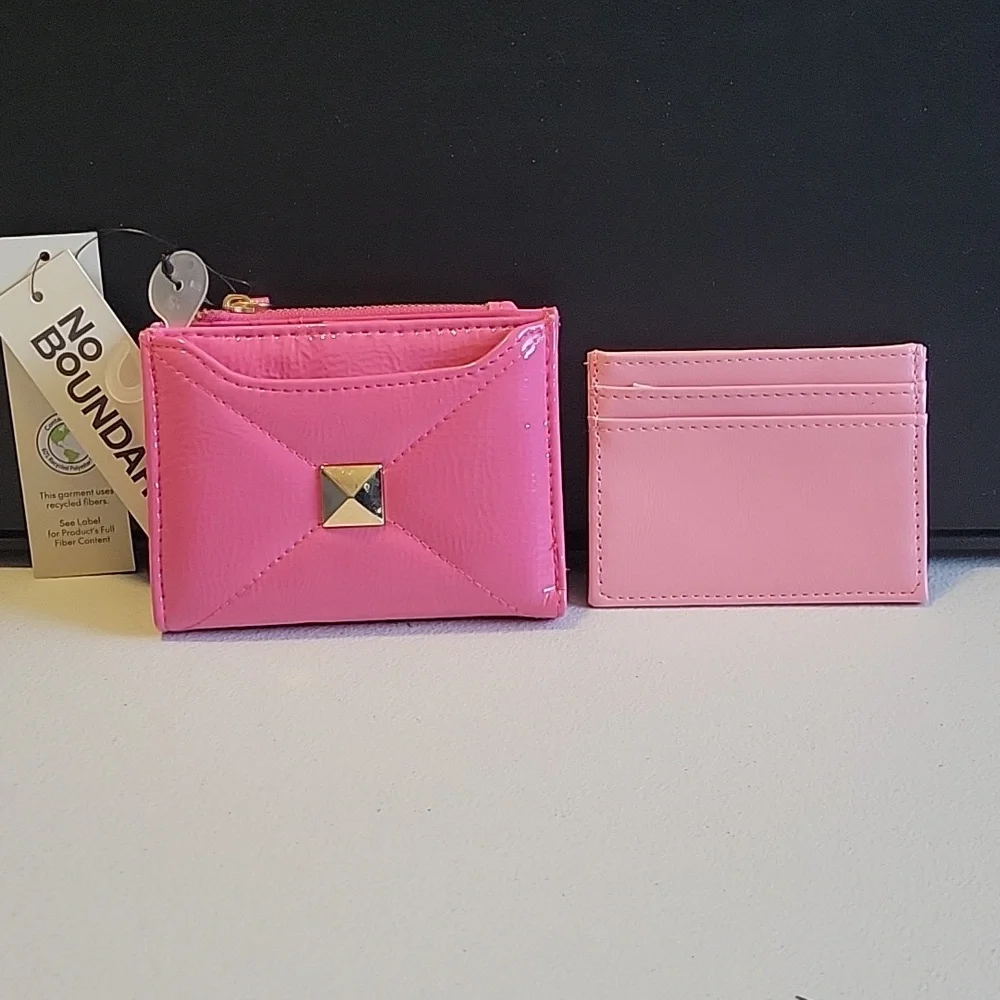 No Boundaries Vibrant Pink Wallet with Gold Accent B2